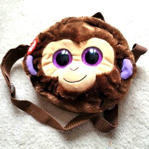 Ty Beanie Babies Gear Coconut the Monkey Furry Shoulder Bag